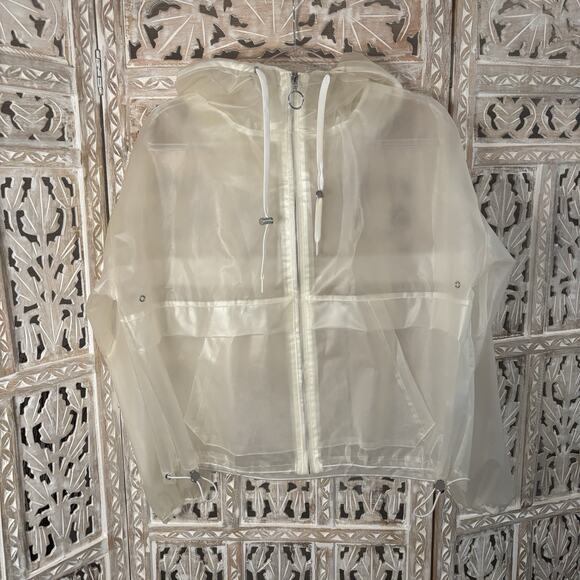 Anthropologie Elodie Clear Vinyl Rain Jacket Size SMALL - Picture 1 of 11